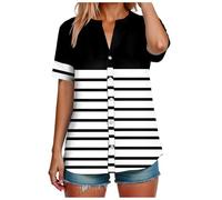 Chemisier Femme Lin, Chemise Femme Haut Été pour Femmes Chemisier Cintré Chemise Lin Haut en Simili Coupe Généreuse, Tissu Qui Ne Rétrécit Pas Au Lavage, Garde Sa Forme Originelle Noir