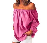 Chemisier Femme Manche 3/4 Haut Rouge Femme Manches Longues Chemisier Chic Ensemble Short Chemise Africaine Mousseline Rayures Chemisette Gaze De Coton Ete Cool