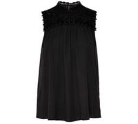 Chemisier femme - ONLY LICENCE - Only New Cat Woven - Noir - Sans manche - Col montant 34