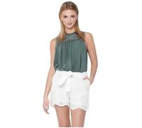 Chemisier femme Only New Cat Woven - Vert - Col montant - Sans manche 34