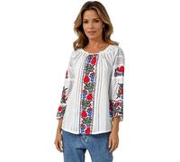 Chemisier femme R23, blanc/vert, taille S