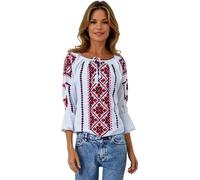 Chemisier femme R24, blanc/violet, marimea S