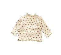 Chemisier Fille Blanc Longue col mi-haut pour fille, style occidental, nouvelle collection printemps-automne Chemises Pour Filles Pour Leggings Grande Taille (Red, 4-7 Months)