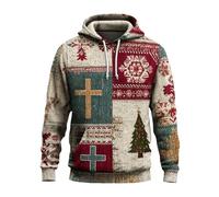 Chemisier imprimé moche pour homme 2025 Love In Christmas Merry And Oh Come Let Us Him Chemises pour les vacances, l'entraînement, cadeaux de Noël, vert menthe, XL