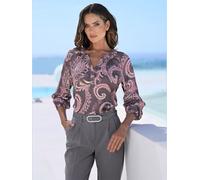 Chemisier imprimé paisley discret - Ashley Brooke - anthracite-mauve imprimé ANTHRACITE-MAUVE IMPRIMÉ 44