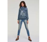 Chemisier léger effet de couleurs vintage grâce à la teinture et au délavage spéciaux - Linea Tesini - bleu jean BLEU JEAN 48
