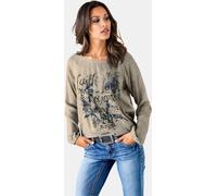 Chemisier léger effet de couleurs vintage grâce à la teinture et au délavage spéciaux - Linea Tesini - sable SABLE 38