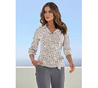 Chemisier lien à nouer pour régler la largeur - Ashley Brooke - sable-anthracite imprimé SABLE-ANTHRACITE IMPRIMÉ 50