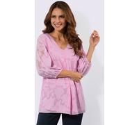 Chemisier long motif jacquard original - Fair Lady - rose ROSE 52