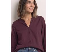 Street One Chemisier à Manches 3/4 avec col Fendu pour Femme 3413547, Rouge Rustique, 48