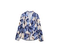 Chemisier manches 3/4 plissé encolure en V femme Tom Tailor Bleu 34