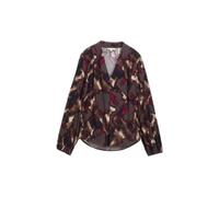 Chemisier manches 3/4 plissé encolure en V femme Tom Tailor Marron 38