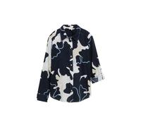 Chemisier manches longues avec motifs imprimé femme Tom Tailor Bleu 38