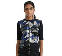 Chemisier pour femme Desigual Mirror avec sequins et dos nu L