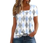 Chemisier pour Femmes Manches Courtes Col Boutonné T-Shirt Décontracté,T Shirt Femme Col V Jaune T Shirt Femme Blanc Coton Gilet Femme Blanc en Coton Blouse Femme Grande Taille,F1541S