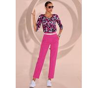 Chemisier pure viscose - Creation L - fuchsia-noir imprimé FUCHSIA-NOIR IMPRIMÉ 38