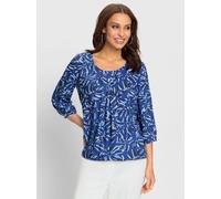 Chemisier pure viscose - Fair Lady - bleu roi-graphite imprimé BLEU ROI-GRAPHITE IMPRIMÉ 40