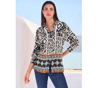 Chemisier pure viscose - Rick Cardona - chamois-noir imprimé CHAMOIS-NOIR IMPRIMÉ 44