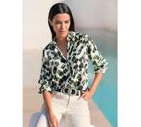 Chemisier pure viscose - Rick Cardona - écru-kaki imprimé ÉCRU-KAKI IMPRIMÉ 40