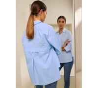 Chemisier rayé motif à rayures mode - Rick Cardona - blanc-bleu clair à rayures BLANC-BLEU CLAIR À RAYURES 40