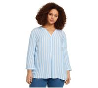 Chemisier rayé - TOM TAILOR - Femme - Manches trois-quart - Viscose LENZING ECOVERO - Bleu 50