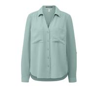 Chemisier revers aux manches femme QS Bleu 36