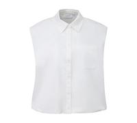 Chemisier sans manches en coton Ã ourlet bouffant femme COMMA Blanc 44