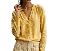 Chemisier Voile De Coton Manches Longues sous Oversize Large Souris Moutarde Tout Imprimé Automne Ouverte Pyjama Dorés Doudou du Manga 50 Transparents Gros Basket Pieds