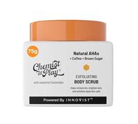 Chemist at Play Exfoliating Body Scrub For Removing Tan & Dead Skin Cells | Rough & Bumpy Skin, Tanned & Pigmented Skin | For Smooth, Soft & Bright Skin | Natural AHAs | Coffee | For Men & Women | 75g