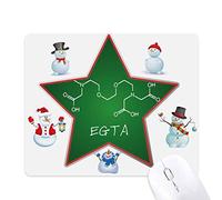 Chemistry EGTA Chemical Structural Formula Christmas Snowman Family Star Mouse Pad