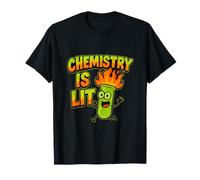 Chemistry is Lit Néon Tube à essai Science Humour Imprimé T-Shirt