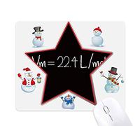 Chemistry Kowledge Molar Volume of Gas Christmas Snowman Family Star Mouse Pad