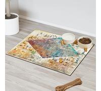 Chemistry Tapis d'alimentation pour animal domestique pour chat et chien Tapis d'alimentation absorbant Nti-Slip Contain Spills Protège les sols Set de table 30,4 x 50,8 cm