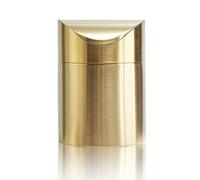 Chemlliy Poubelle en acier inoxydable de 1,5 litre avec couvercle basculant et amovible, mini poubelle de cuisine, bureau ou salle de bain, dorée