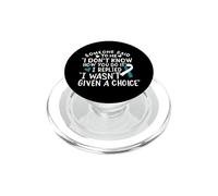 Chemo de Lutte Contre Le Cancer Cervical, Blanc et Bleu Sarcelle PopSockets PopGrip pour MagSafe
