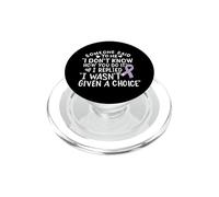 Chemo de Sensibilisation au Cancer avec Ruban Violet PopSockets PopGrip pour MagSafe