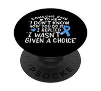 Chemo de Sensibilisation au Cancer de la Prostate Bleu Clair PopSockets PopGrip Adhésif