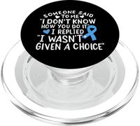 Chemo de Sensibilisation au Cancer de la Prostate Bleu Clair PopSockets PopGrip pour MagSafe