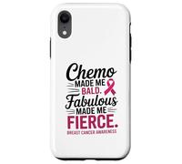 Chemo Made Me Bald Fabulous Made Me Fierce Breast Cancer Coque pour iPhone XR