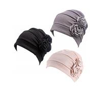 Chemo Turban Headwear Flower Beanie Scarf Cap Head Wrap Hair Loss Hat for Cancer Patient