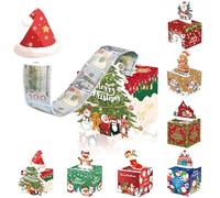 CHEMYO Boîte à Tirer d’Argent de Noël Surprise - Pochette à Révélation d’Argent pour Enfants et Adultes, Comprend Carte et Sacs de Noël, Idéale pour Gâteau à Argent et Fête de Vacances