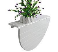 CHEMYO Bureau Mural Pliable, Salle à Manger en Demi-Cercle en Bois, Bureau de Cuisine et de Salle à Manger Pliant, Table pour Enfants, Gain de Place, 80 x 40 cm (Blanc)