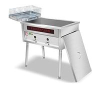 CHEMYO Friteuse à gaz de comptoir Commerciale 40L / 60L Friteuse Profonde GPL, friteuse Profonde autoportante, cuisinière extérieure en Acier Inoxydable, pour Cuisine à Domicile de Restaurant de FR