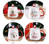 CHEMYO Tasse de Café de Noël - Design Père Noël, Bonhomme de Neige & Renne, Idéale pour Chocolat Chaud, Décoration de Fête & Cadeaux de Noël pour Famille & Amis