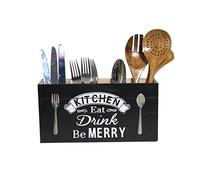 Chen0-super Porte-ustensiles Bois | Organisateur d'ustensiles en Bois pour Cuisine avec 4 Compartiments | Pot à ustensiles, Cuisine Ferme pour Couverts cuillère à Baguettes