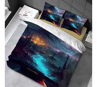 Chenbing Art Housses de Couettes 155x220 cm Gamer 3D Game Console Gamepad Set Impression de Manette de Jeu Moderne Enfants Parure de Lit pour Garçon et Adolescent Jeu Vidéo Housse de Couette 50x75 cm