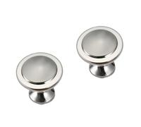 CHENCHEN96 Lot de 2 Poignées de Placard en Acier Inoxydable 304 Poignée de Armoires de Cuisine Boutons de Meubles Pleines 4 Couleurs (A,Single Hole)