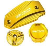 chencheng35 Accessoires moto compatibles avec 900 SE 2017-2024 et 2023 : couvercle du réservoir de liquide de frein avant et arrière, bouchon de remplissage d'huile moteur(Gold Combo2-3pcs)