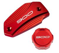 chencheng35 Accessoires moto compatibles avec 900 SE 2017-2024 et 2023 : couvercle du réservoir de liquide de frein avant et arrière, bouchon de remplissage d'huile moteur(Red Combo2-2pcs)