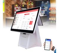 CHENCOO Caisse Enregistreuse POS (15,6"), Écran Tactile, Caisse Enregistreuse Rapide (Distributeur De Tickets Intégré), Résolution 1366×768/4 Go De RAM + 64 Go De SSD, pour Restaurant,Singlescreen